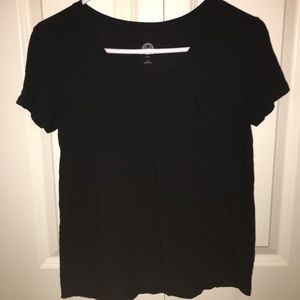 XXS V-Neck Black T-Shirt
